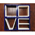 colourful adjustable love cube wall corner shelf